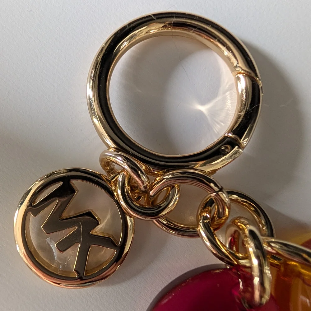 Michael Kors Gold and Autumnal Colored Keychain